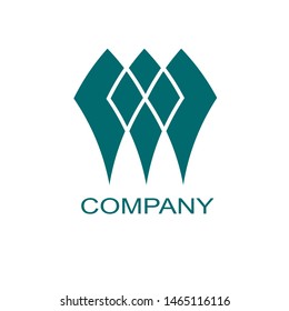 dagger logo. solid color monochrome logo concept. dark green