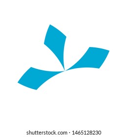 dagger logo. solid color monochrome logo concept. light blue.