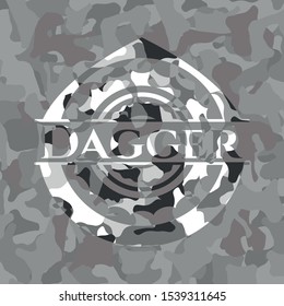 Dagger on grey camo texture