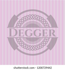 Dagger retro pink emblem