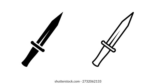 Dagger set icon isolated on white background.