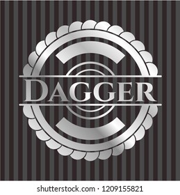 Dagger silver shiny badge