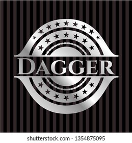 Dagger silver shiny badge