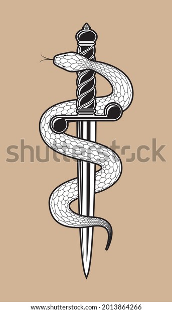 Dagger Snake Icon Mythology Concept Vector Stock Vector (Royalty Free ...