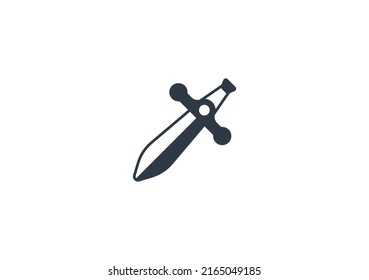 Dagger Vector Isolated Emoticon. Dagger Icon