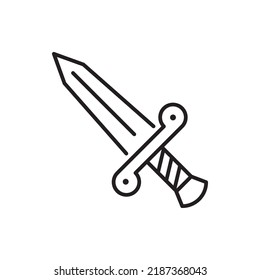 Dagger vector Outline Icon Design illustration. Halloween Symbol on White background EPS 10 File