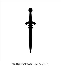 Dagger vector silhouette illustration design on white background.