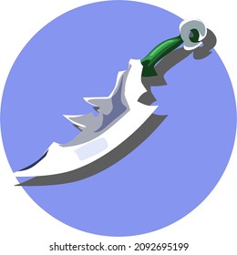 Daggers design concept. 
3d icon with simple coloring and background. 