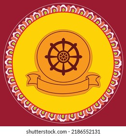 Dahampasal Logo, emblem sunday school, sri lanka, traditional style flower, Dharmachakra, wheel of dharma, South Asian religions such as Hinduism, Jainism, and especially Buddhism. Historically