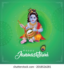 dahi handi festival of shree krishna janmashtami. vector illustration design