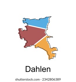 Dahlen map. vector map of the German Country. Borders of for your infographic. Vector illustration design template