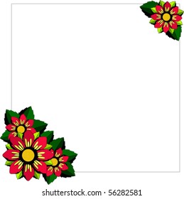 Dahlia cartoon background