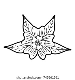 dahlia flower floral leaves foliage ornament garden image