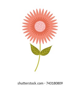 dahlia flower floral ornament garden petal leaves stem