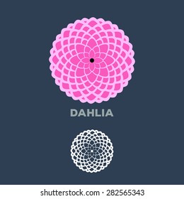 Dahlia Flower Logo Vector