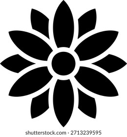 dahlia glyph icon illustration vector