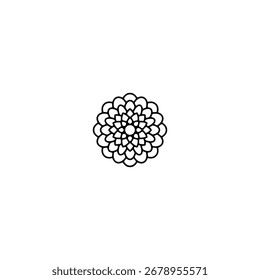 Ícone Dahlia design de vetor plano.