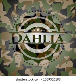 Dahlia on camo texture