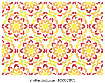 dahlia orange flower pattern