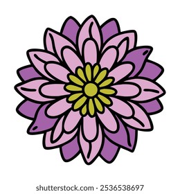 dahlia vector illustration, flower vector art