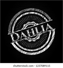 Dahlia written on a chalkboard