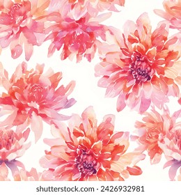 Dahlias Minimalistic abstract floral pattern Ideal for textile design, screensavers, covers, cards, invitations and posters