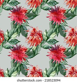 Dahlias Seamless Pattern