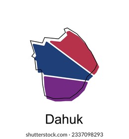 Dahuk Governorate City of Iraq map vector illustration design template on white background