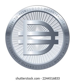 Dai (DAI) crypto currency coin vector template isolated on white background