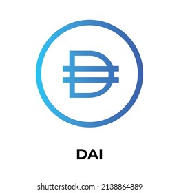 Dai Cryptocurrency token icon. DAI token symbol. Cryptocurrency vector icon. Flat Vector illustration - Vector