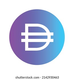 Dai Cryptocurrency token icon. DAI token symbol. Cryptocurrency vector icon. Flat Vector illustration - Vector