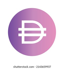 Dai Cryptocurrency token icon. DAI token symbol. Cryptocurrency vector icon. Flat Vector illustration - Vector