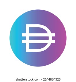 Dai Cryptocurrency token icon. DAI token symbol. Cryptocurrency vector icon. Flat Vector illustration - Vector