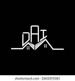 DAI Real State logo design, DAI simple and modern logo. DAI luxurious alphabet design  