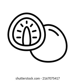 Icono de Daifuku. Diseño De Estilo De Arte De Línea Aislado En Fondo Blanco