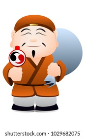 Daikoku god graphic vector
