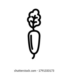 Daikon icon or logo isolated sign symbol vector illustration - high quality black style vector icons
