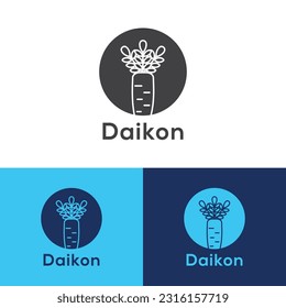 Daikon logo design vector templet,