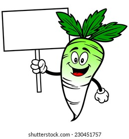 Daikon with Sign