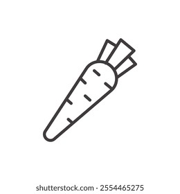 Daikon thin liner icon vector.