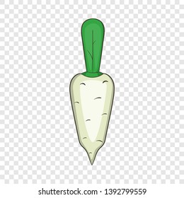 Daikon vegetable icon. Cartoon illustration of daikon vector icon for web design