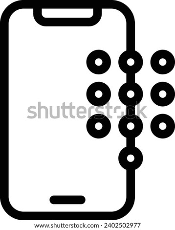 Dail pad single vector line icon 