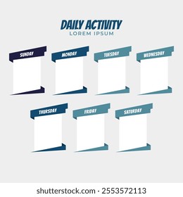 Daily Activities of The Week, Note Diary on Ice Color