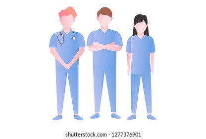 daily activity nurse at the hospital vector design illustration