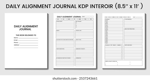 daily alignment journal KDP Interior designs