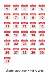 Daily calendar icon (August).