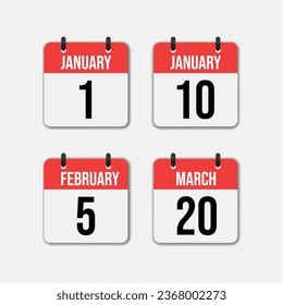 Daily calendar icon with white background