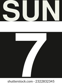 Daily calendar on black background vector.