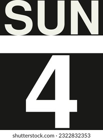 Daily calendar on black background vector.