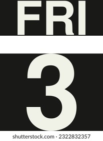 Daily calendar on black background vector.